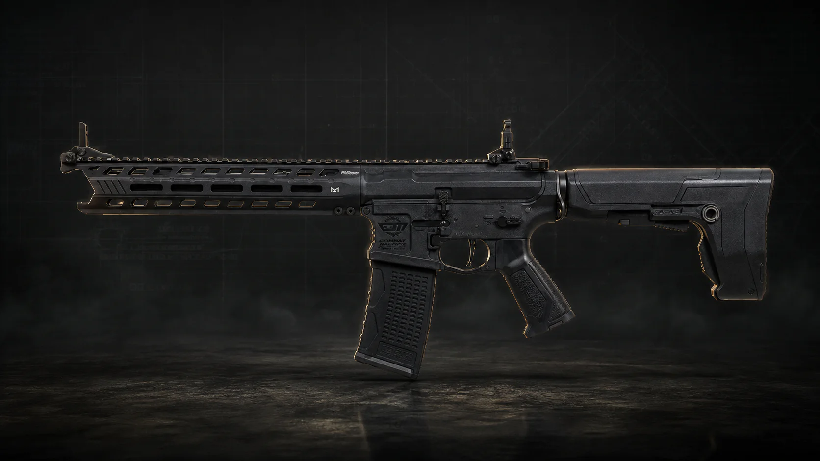 G&G CM16 Predator M-LOK em apresentação cinematográfica