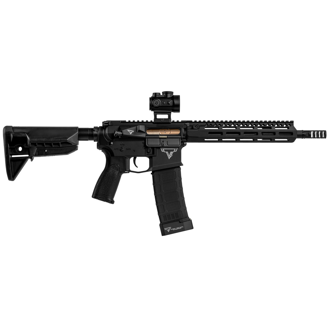 Vista lateral técnica da TTI x EMG TR-1 Airsoft AEG